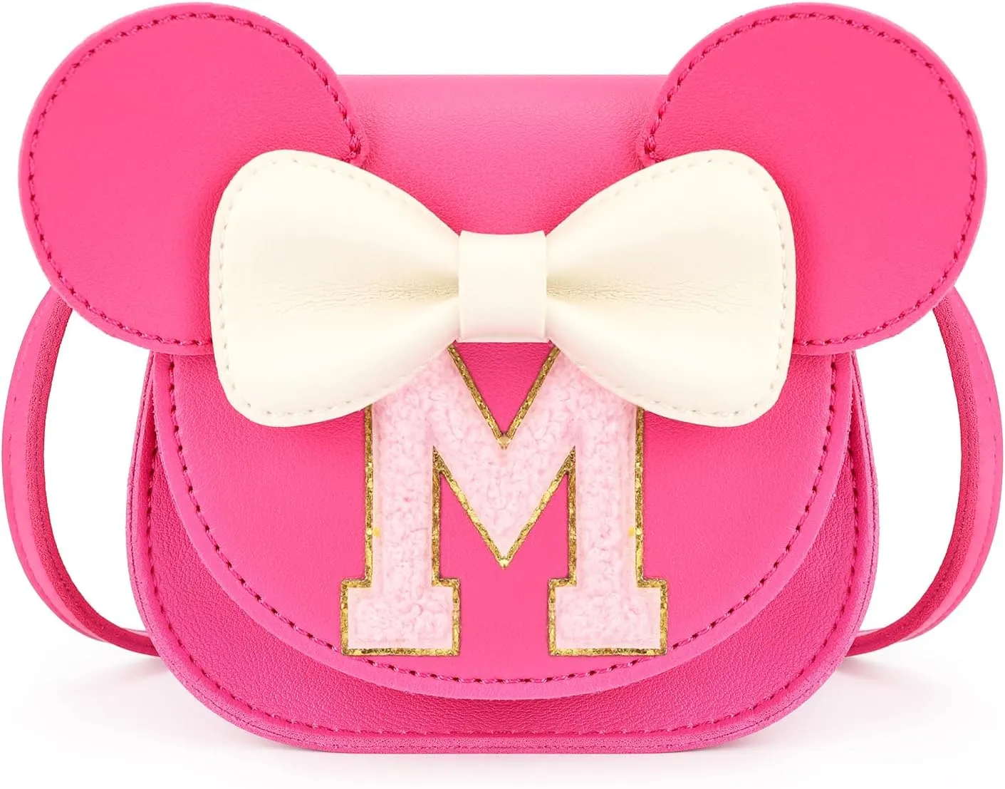 mibasies Toddler Purse Girl Gifts: Little Kids Gifts - Birthday Gifts for Girls 3-8 Mini Mouse Ears Bow Purse Hot Pink M