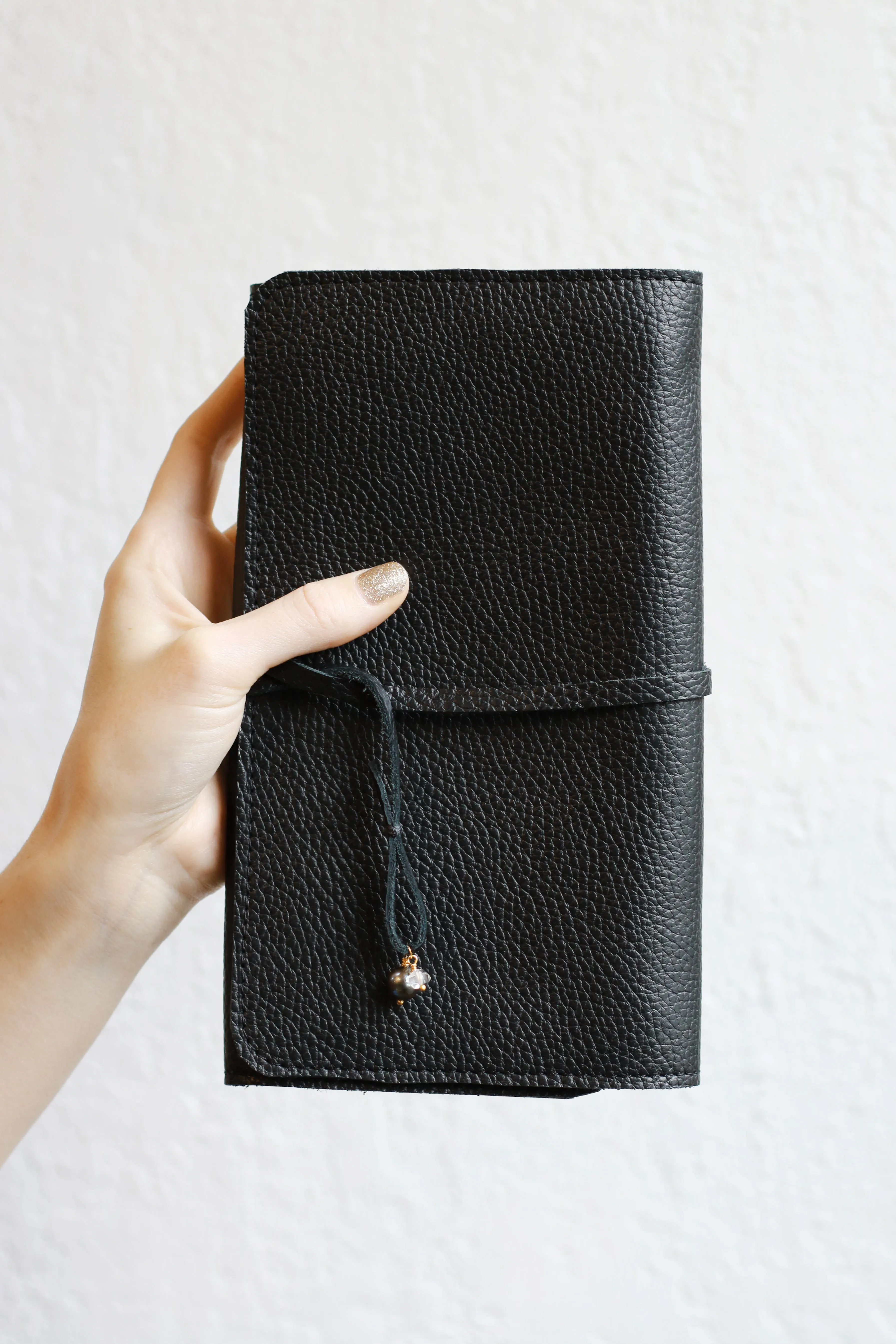 MJM x Shana Luther Black Leather Jewelry Wrap