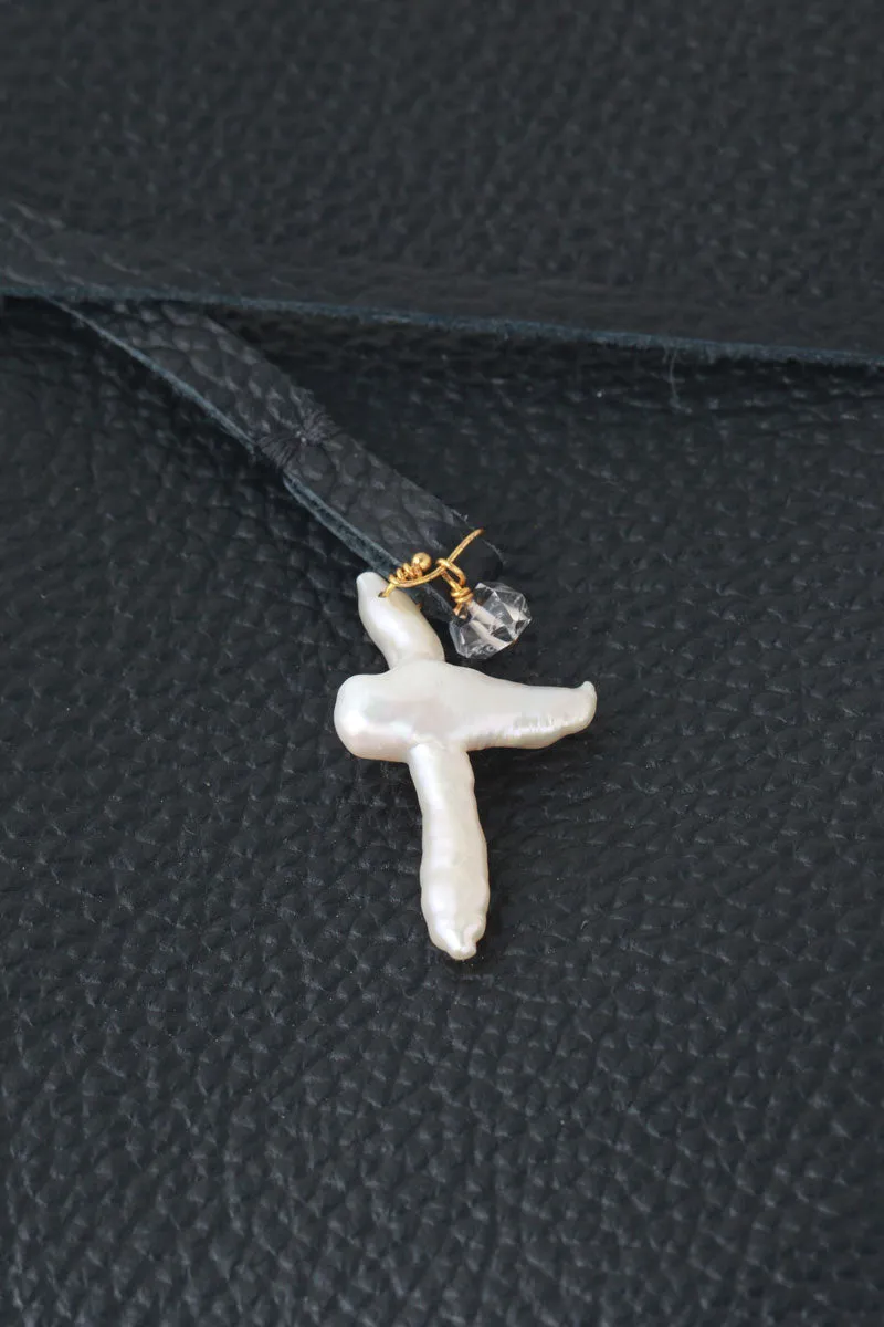 MJM x Shana Luther Black Leather Jewelry Wrap