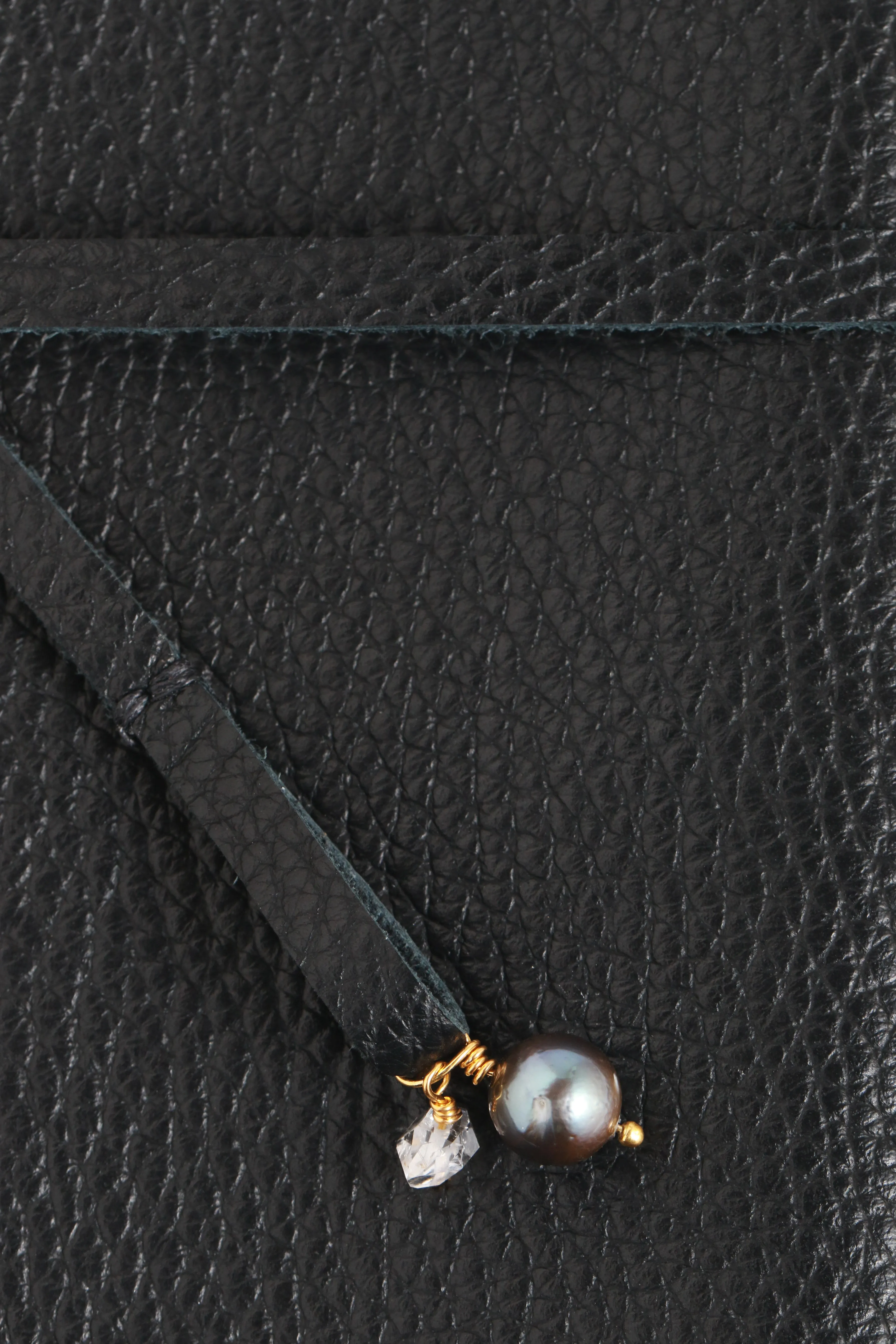 MJM x Shana Luther Black Leather Jewelry Wrap