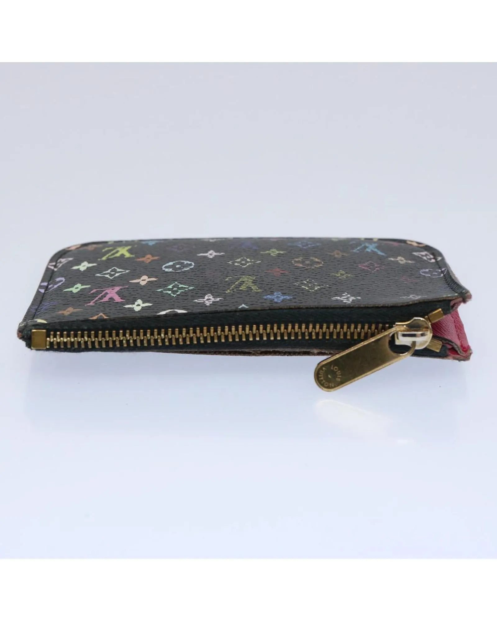 Monogram Multicolor Canvas Coin Purse - Black