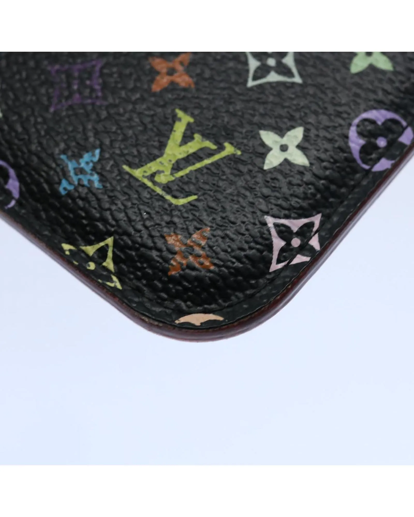 Monogram Multicolor Canvas Coin Purse - Black