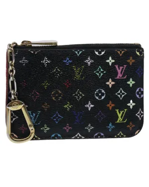 Monogram Multicolor Canvas Coin Purse - Black