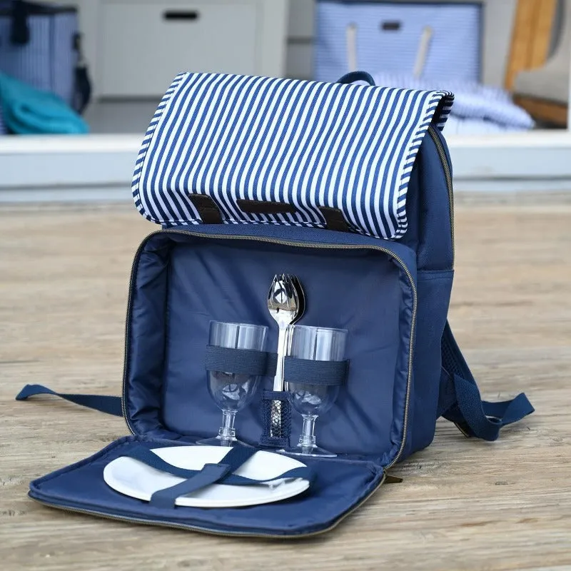 Navigate Three Rivers Insulated 2 Person Backpack Blue/White Stripe