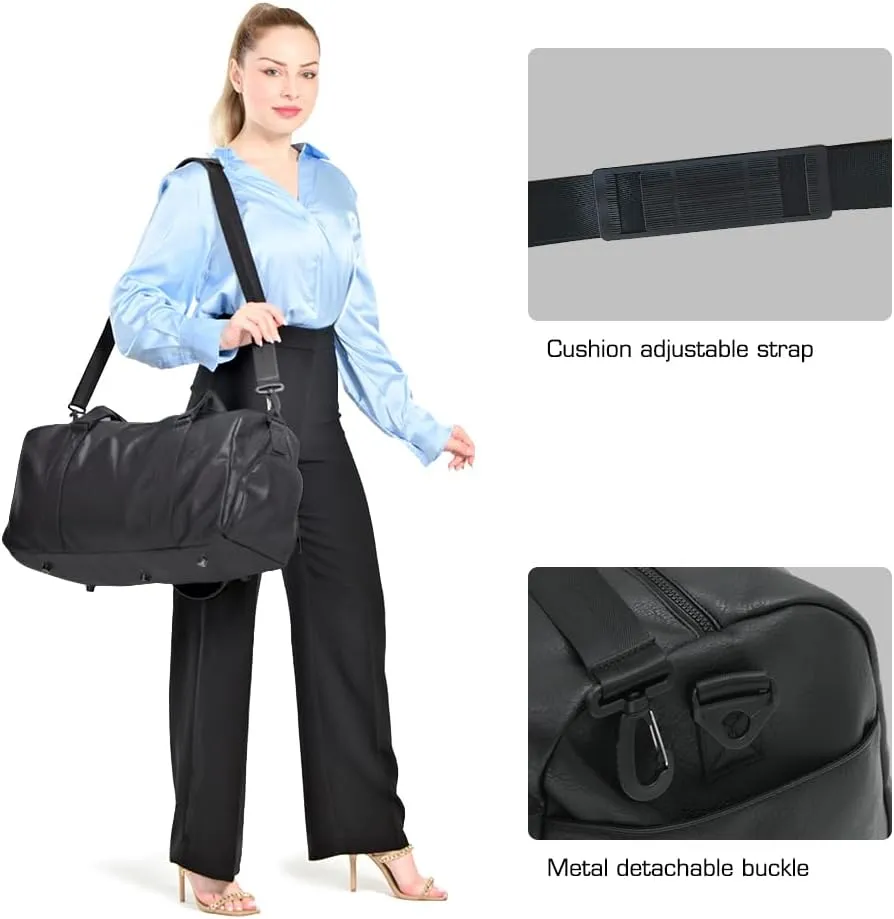 ROTOT Gym Duffel Bag, Gym Bag with Waterproof Shoe Pouch, Weekend Travel Bag with a Water-resistant Insulated Pocket