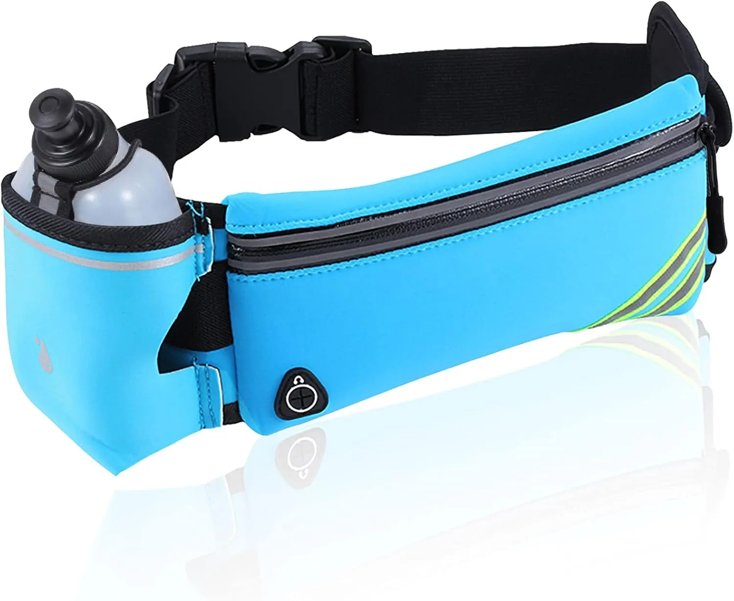 Running Belt Bag with Water Bottle,Waterproof Fanny Pack for Women Kids Men Waist Bag Travel Sports,Runners Pouch Waist Pack Phone Holder for iPhone 16 15 14 13 12 11 Pro Max Xs 16e Xr X Plus