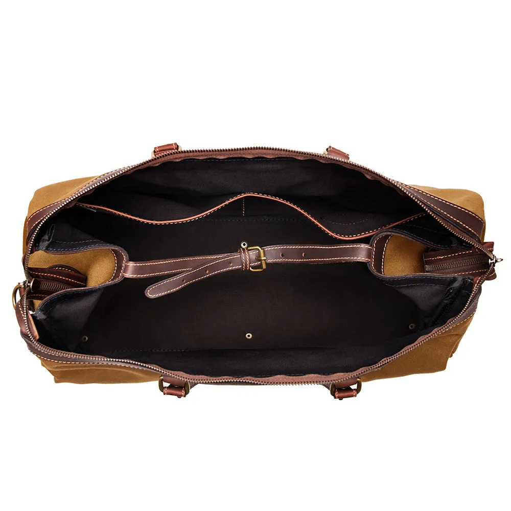 Sand and Havana Brown Overnight Bag
