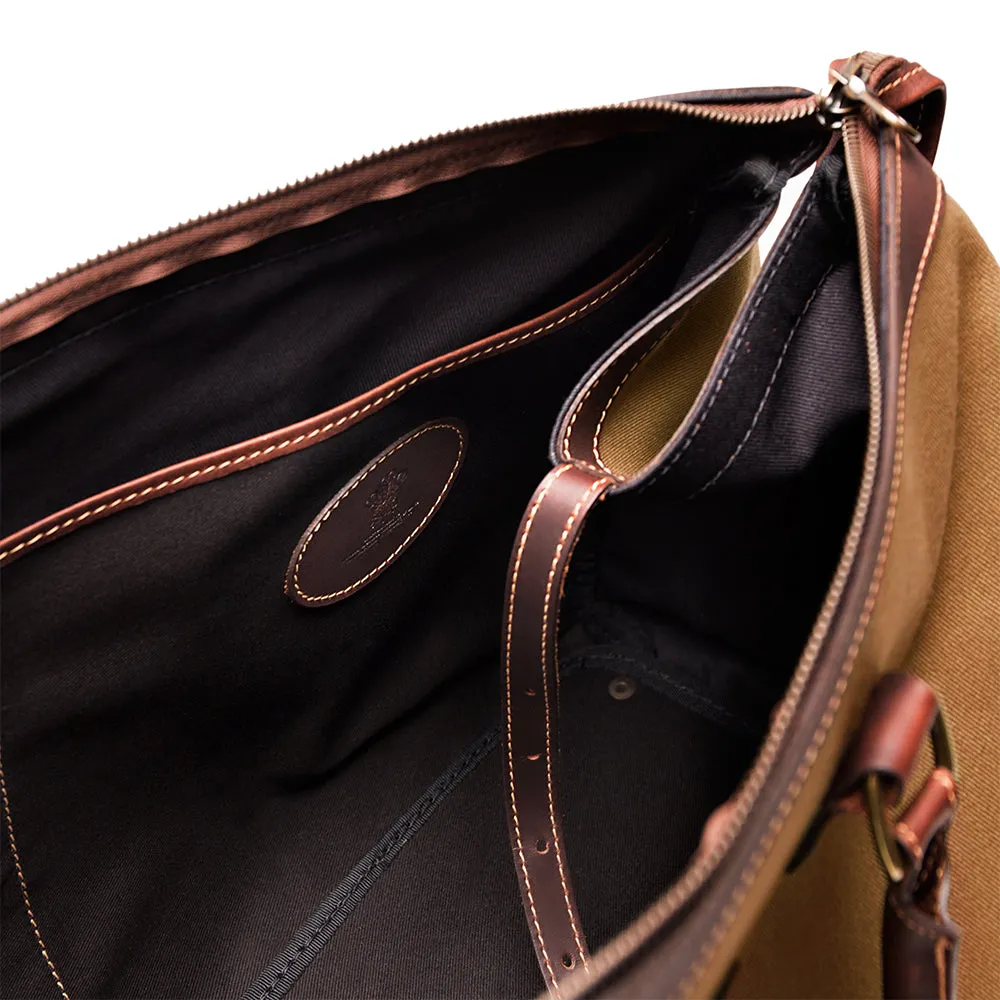 Sand and Havana Brown Overnight Bag