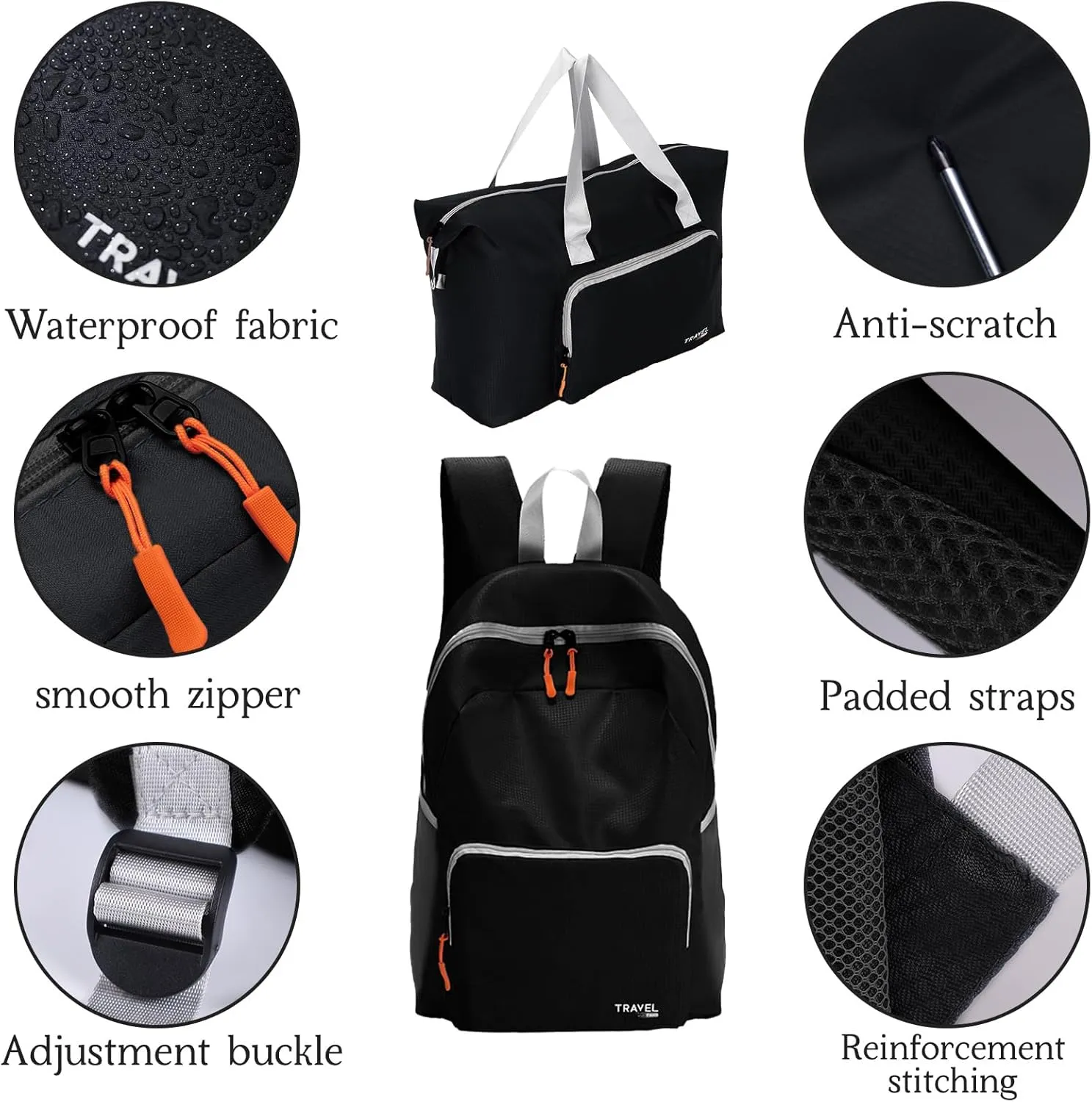 SWLIFL Foldable Hiking Backpack Small Lightweight Packable Backpack