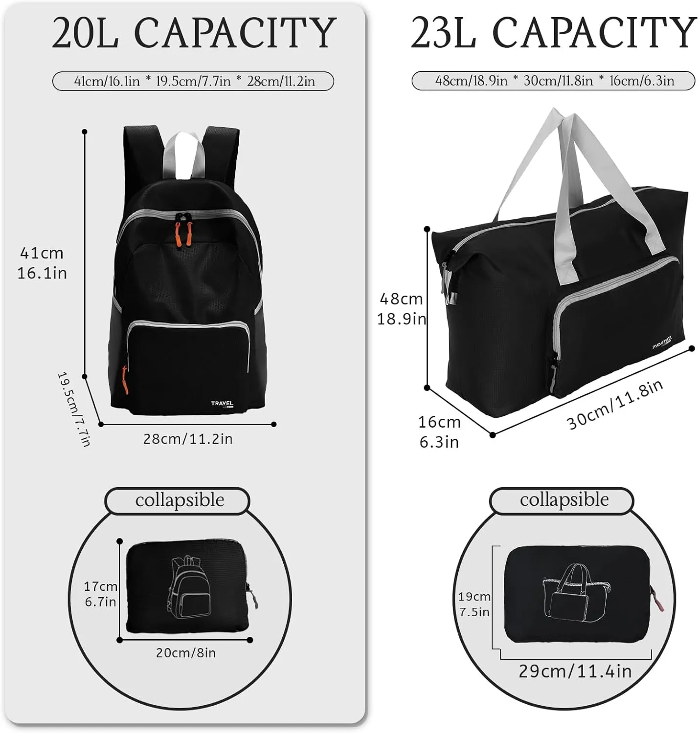 SWLIFL Foldable Hiking Backpack Small Lightweight Packable Backpack