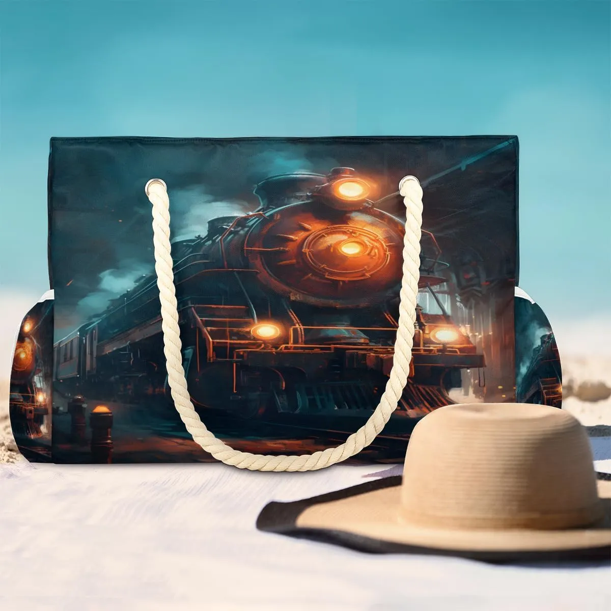 Tote Beach Bag for Women Large Zipper Beach Bags Waterproof Sandproof Gym Swim Pool Travel Bag