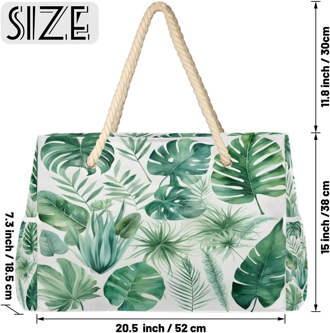 Tote Beach Bag for Women Large Zipper Beach Bags Waterproof Sandproof Gym Swim Pool Travel Bag