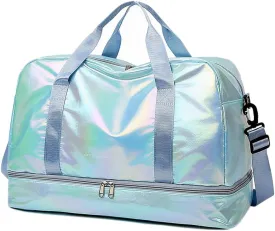 Travel Duffle Bag 50L Quilted Weekender Overnight Bag for Women, Large Carry On Airport Bag with Wet Pocket & Shoe Bag for Travel, Business Trips, Sports