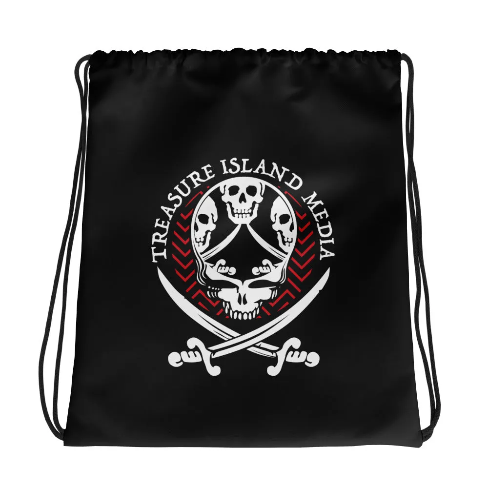 Tri-Skull Drawstring bag