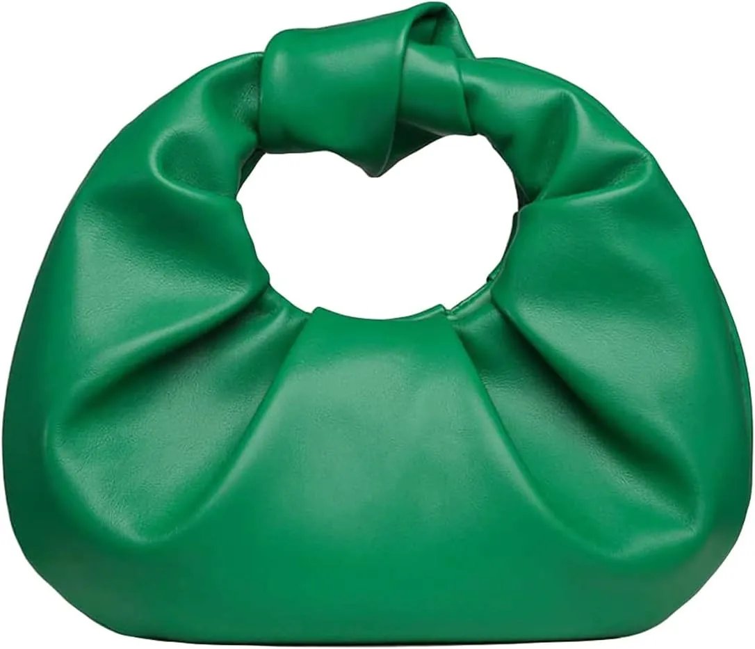Verdusa Women's Ruched PU Leather Hobo Handbag Clutch Purse