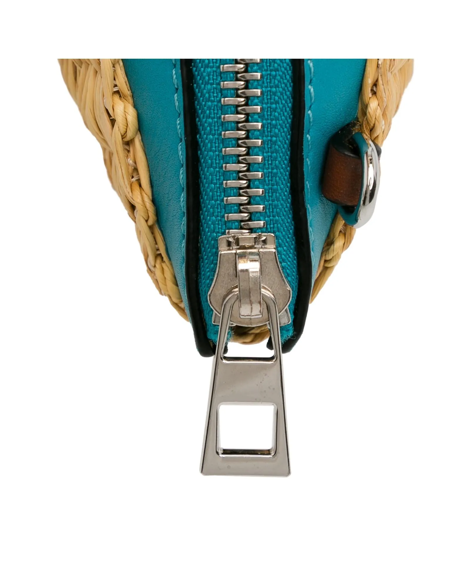 Wicker Fish Crossbody Bag with Leather Trim and Detachable Strap