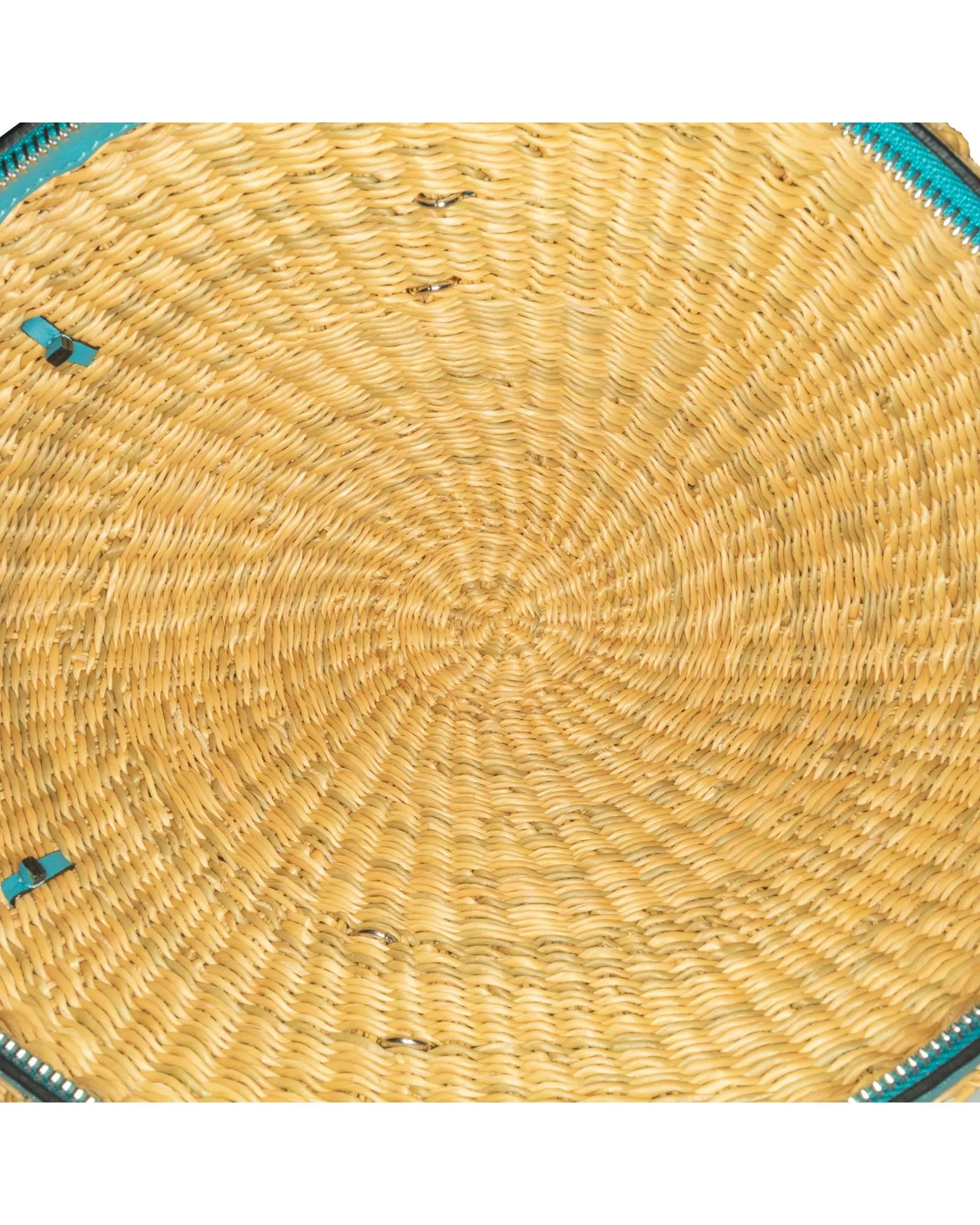Wicker Fish Crossbody Bag with Leather Trim and Detachable Strap