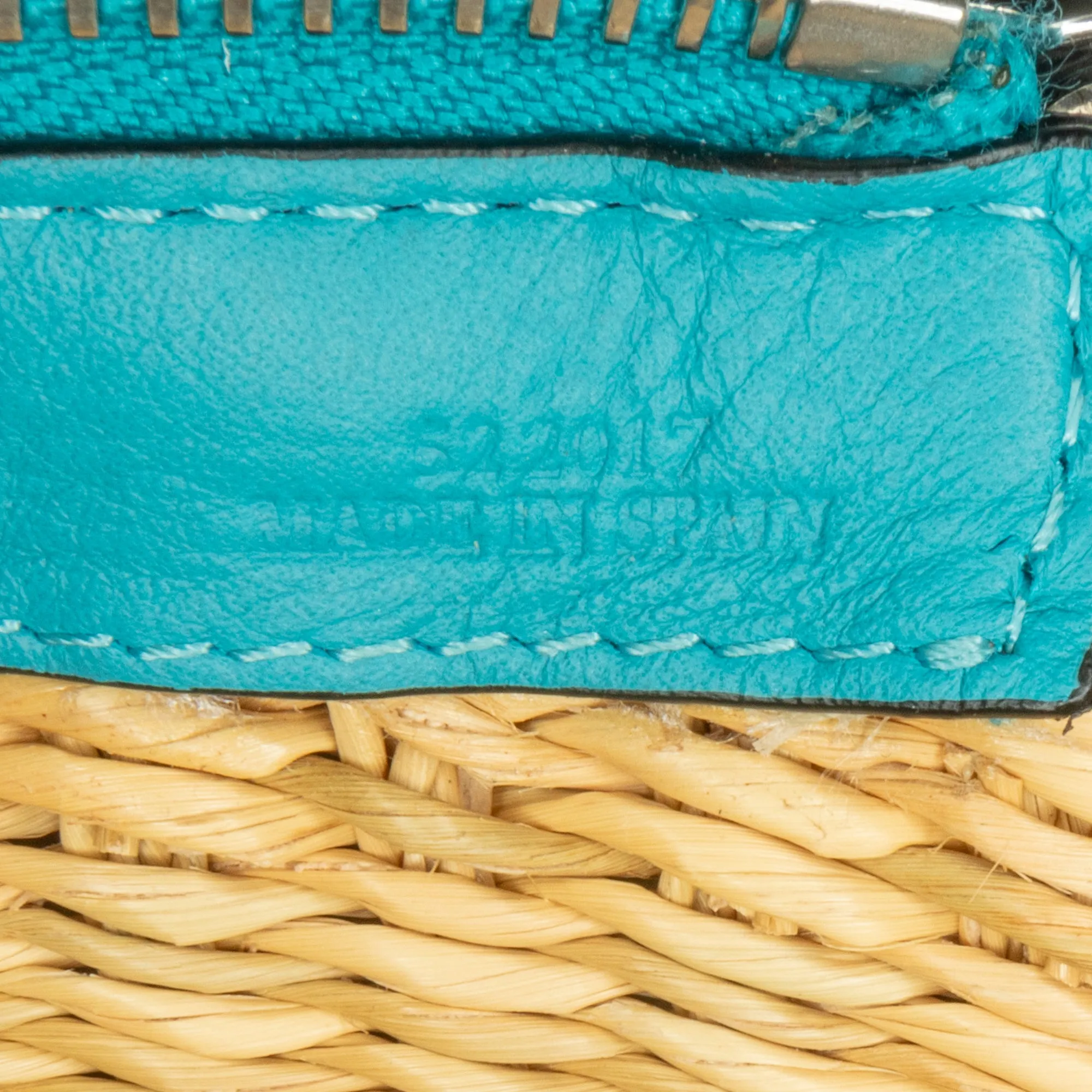 Wicker Fish Crossbody Bag with Leather Trim and Detachable Strap